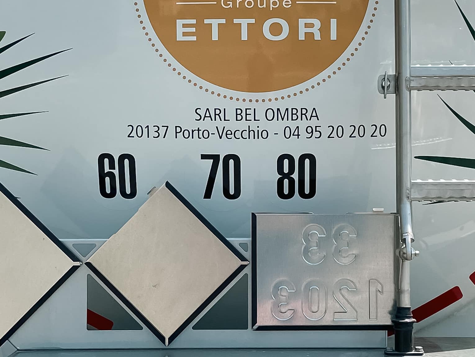 Ensemble de signalisations de limitation de vitesse camion