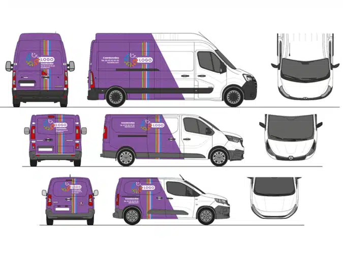 Exemple de semi-covering de camionnette