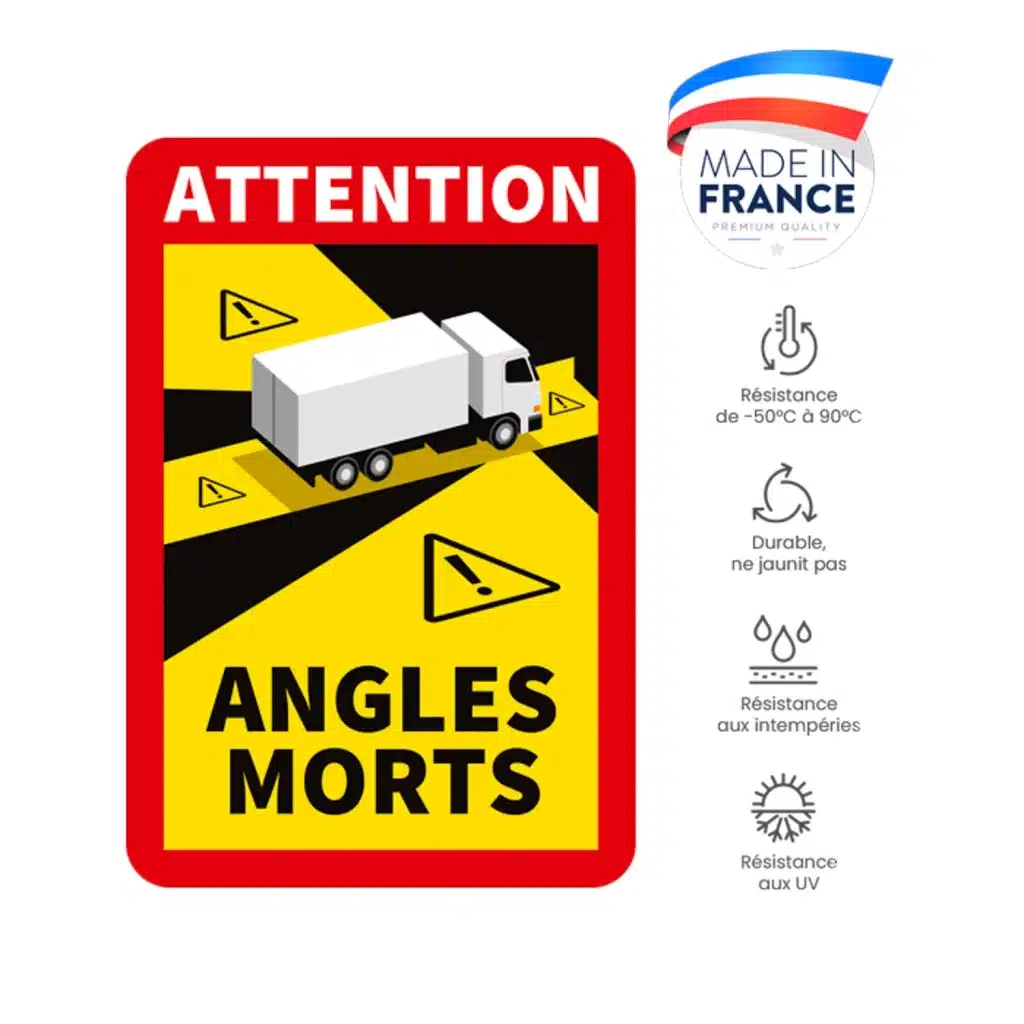 Autocollants angle morts pour camion