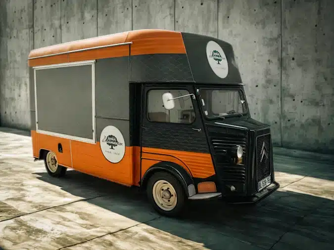 Flocage d'un food truck réalisé par Graphitruck pour le Jardin d'acclimatation