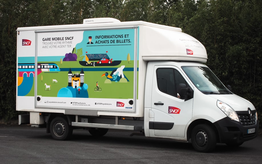 Habillage complet d’un fourgon SNCF TER Pays de la Loire