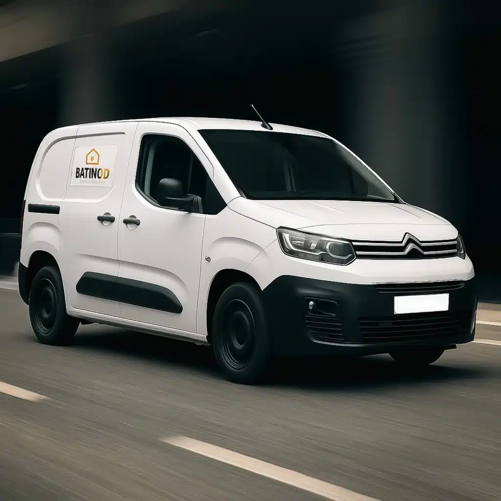 Plaque magnétique voiture sur utilitaire