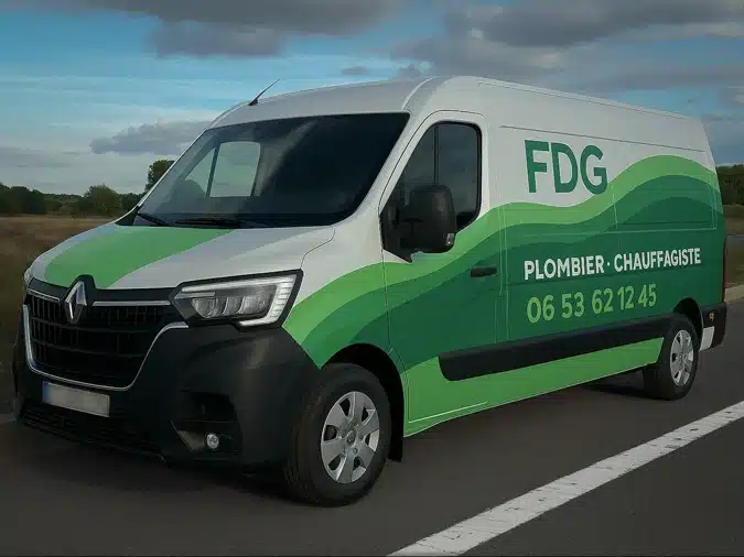 Pub sur camion de plombier