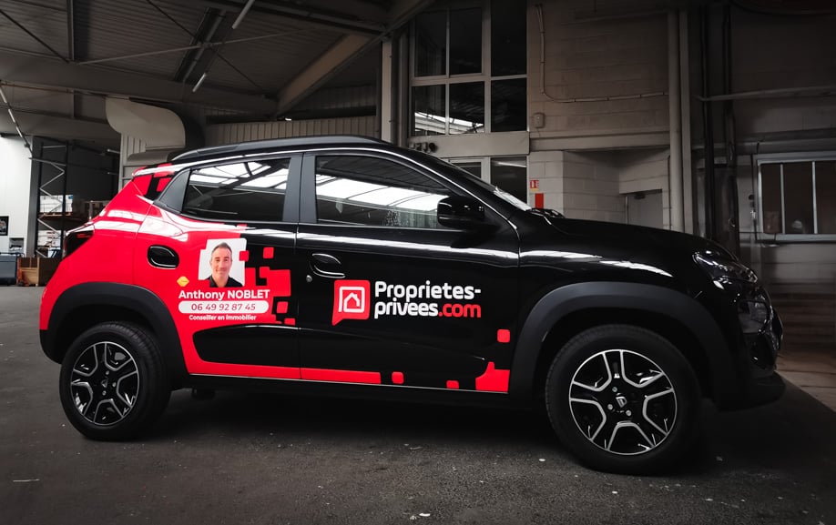 Stickers personnalisés sur voiture Propriétés Privées
