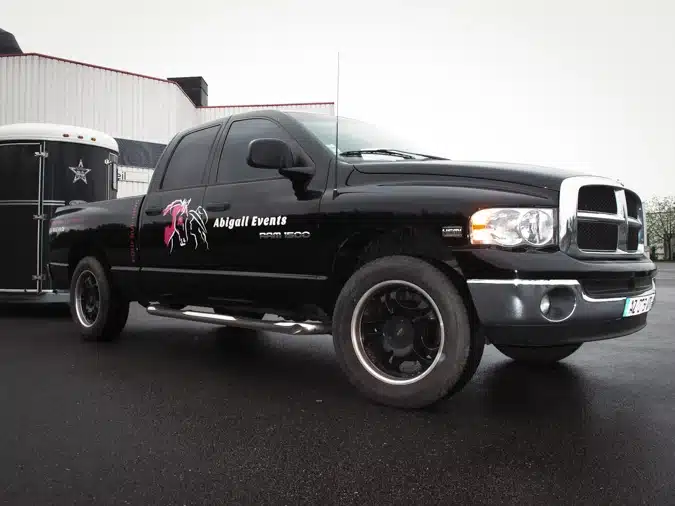 total covering d'un pick up pour changement de couleur