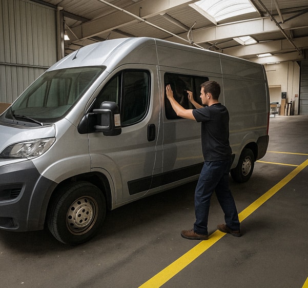 Pose de film solaire sur Nantes pour voiture, utilitaire et véhicules pros