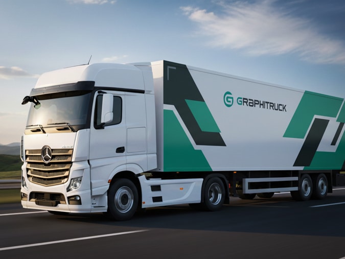 Flocage d'un camion lourd de transporteur