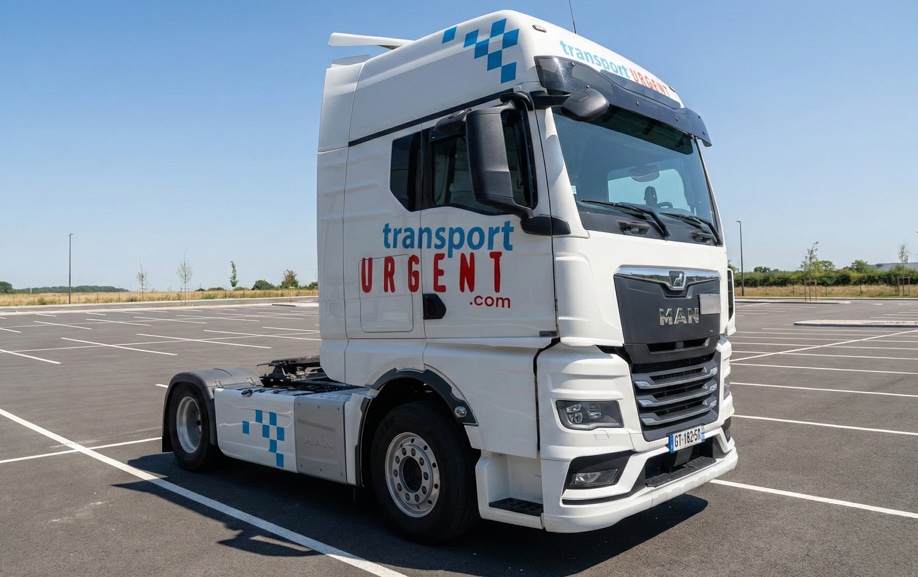 Covering d'une cabine de camion pour Transport Urgent