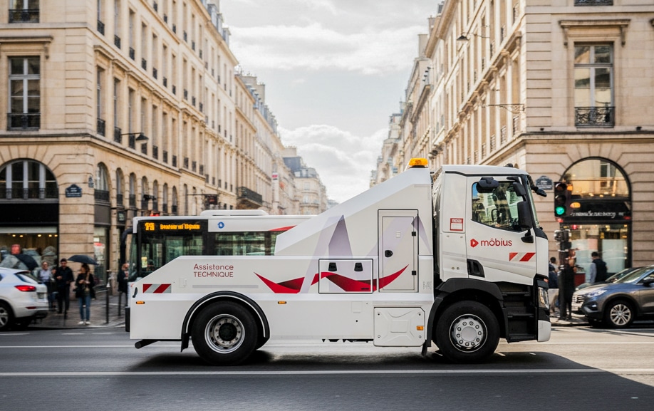 Flocage d'une depanneuse pour Mobius à Angoulême