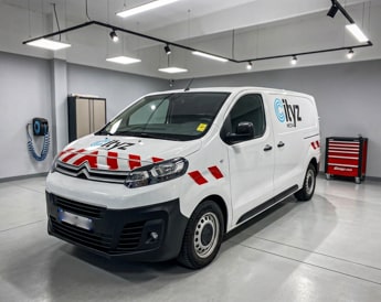 Vignette du covering de jumpy en atelier