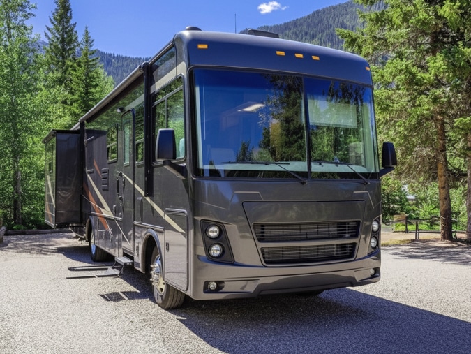 Motorhome avec un habillage décoratif