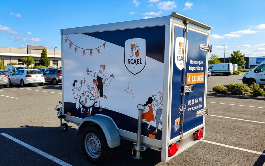 Flocage Remorque 13 Covering de remorque professionnelle réalisé pour SCAEL à Nantes