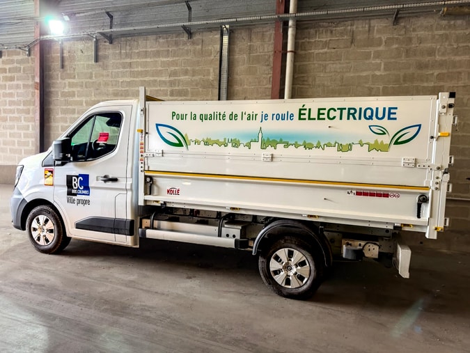 Covering d'un camion benne pour un véhicule d'entretien de la ville de Bois Colombes