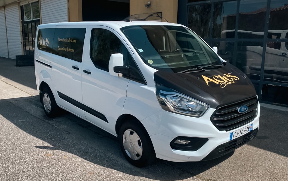 semi covering ford transit custom acies studio vue 3 quarts